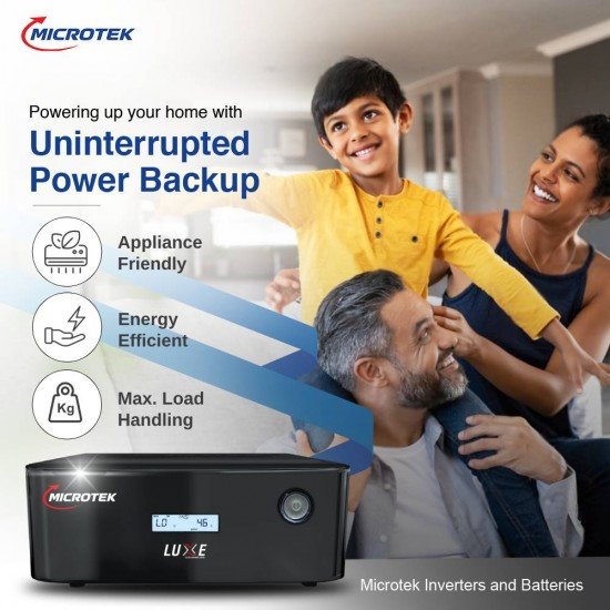 Microtek UPS LUXE SW 1000 (800VA/12V) Pure Sine Wave Inverter for Home