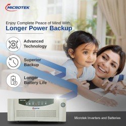 PowerSure Li Combo | Microtek 700 DG Home UPS + 12.8V 100Ah Lithium-ion Battery