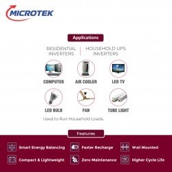 Microtek Lithium Battery 100Ah/25.6V for Home Inverter