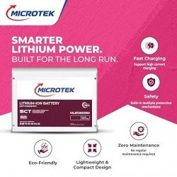 Microtek LUXE Inverter 1000 with 12.8V 100Ah Lithium-Ion Battery 