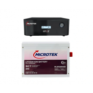 Microtek Luxe Inverter/UPS NEW 1000 12V SW with Microtek Lithium-Ion Battery 100Ah 12.8V (MLB1280060) for Home & Office