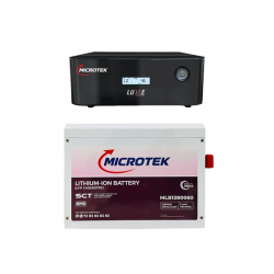 Microtek Luxe Inverter/UPS NEW 1000 12V SW with Microtek Lithium-Ion Battery 100Ah 12.8V (MLB1280060) for Home & Office