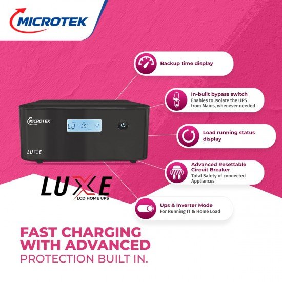 Microtek Inverter(LUXE NEW 1400) with Lithium Battery