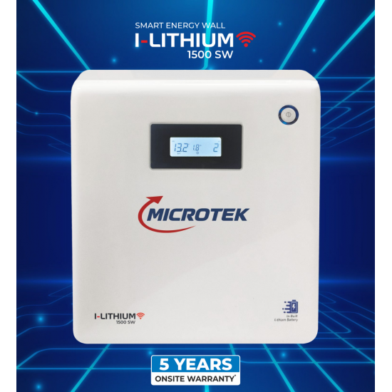 Microtek I-Lithium WiFi 1500SW Smart Energy Wall Inverter with In-Built Lithium Battery