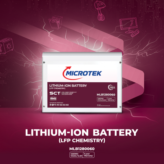 Microtek Lithium Battery12.8V 100Ah LiFePO4 
